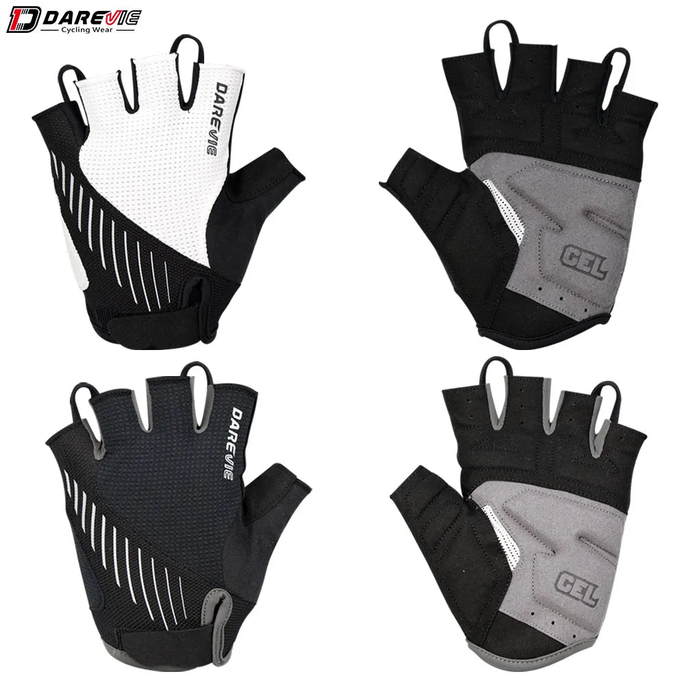 🚴‍♂️ DAREVIE MTB Cycling Gloves – Half-Finger, Gel-Padded, Shockproof, Breathable Bike Gloves (Taiwan Imported)