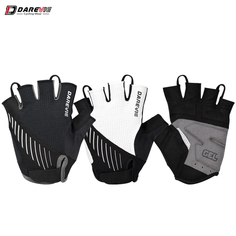 🚴‍♂️ DAREVIE MTB Cycling Gloves – Half-Finger, Gel-Padded, Shockproof, Breathable Bike Gloves (Taiwan Imported)