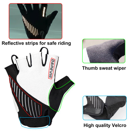 🚴‍♂️ DAREVIE MTB Cycling Gloves – Half-Finger, Gel-Padded, Shockproof, Breathable Bike Gloves (Taiwan Imported)