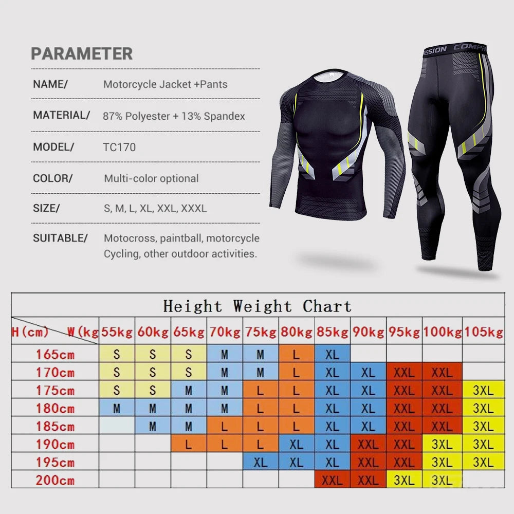 Men's Compression Sportswear Set - Gym Workout, Running, and Fitness Tracksuit