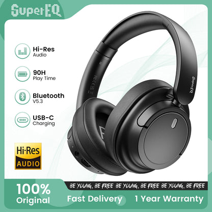 OneOdio SuperEQ V16 Wireless Bluetooth 5.3 Headphones – 40mm Driver, 90Hrs Playtime, Over-Ear Hi-Fi Sound Headset