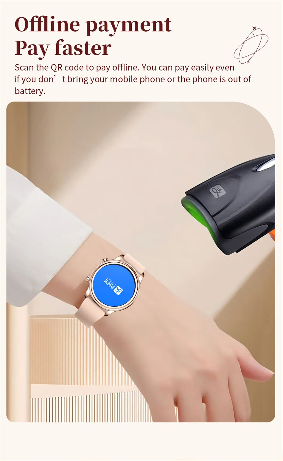 🔥 2024 New Xiaomi Women's Smart Watch – 1.27" Fashion Bracelet, Heart Rate Monitor, Custom Dial, Bluetooth Call & Health Tracker