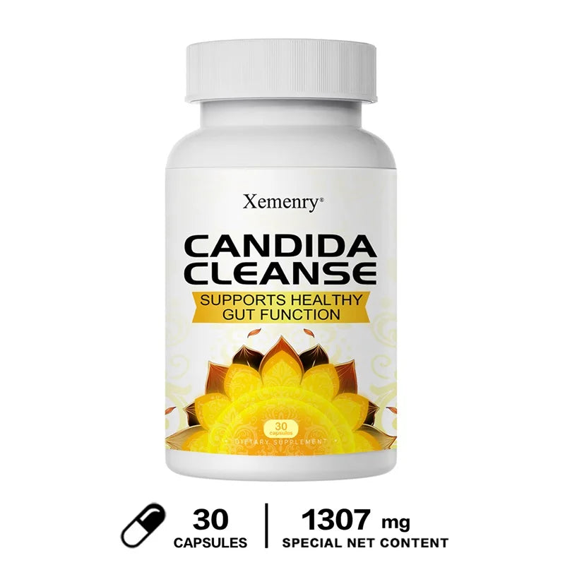 Candida Cleanse Capsules - Antioxidant Support for Intestinal Cleansing, Detoxification, Digestion & Metabolism