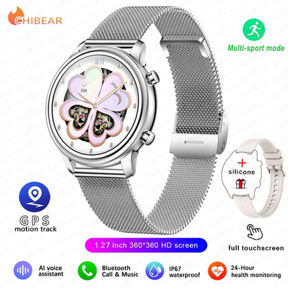 🔥 2024 New Xiaomi Women's Smart Watch – 1.27" Fashion Bracelet, Heart Rate Monitor, Custom Dial, Bluetooth Call & Health Tracker