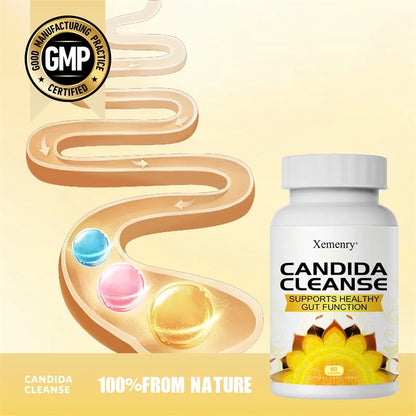 Candida Cleanse Capsules - Antioxidant Support for Intestinal Cleansing, Detoxification, Digestion & Metabolism