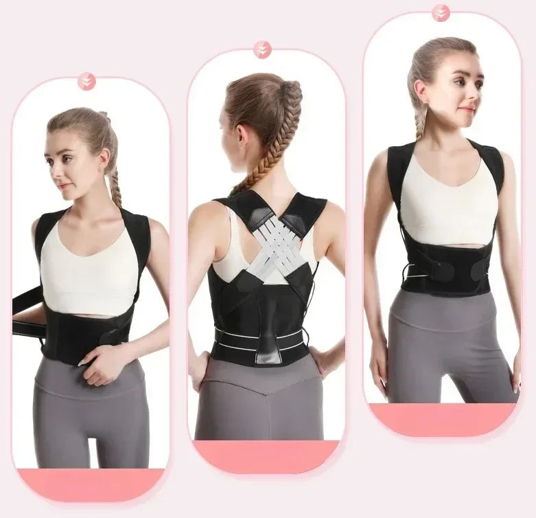 Adjustable Gym Lumbar Belt & Posture Corrector – Shoulder Brace & Back Straightener for Men & Women