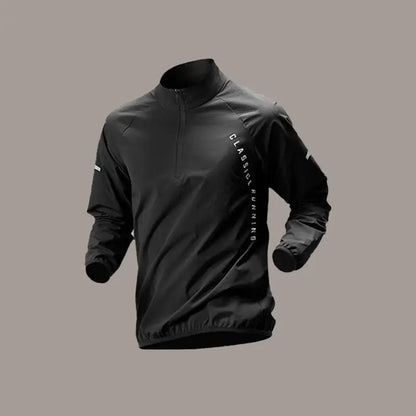 🏃‍♂️ Men's Quick-Dry Sports Set – Long-Sleeve Zipper Training Shirt for Running, Cycling, Gym & Fitness