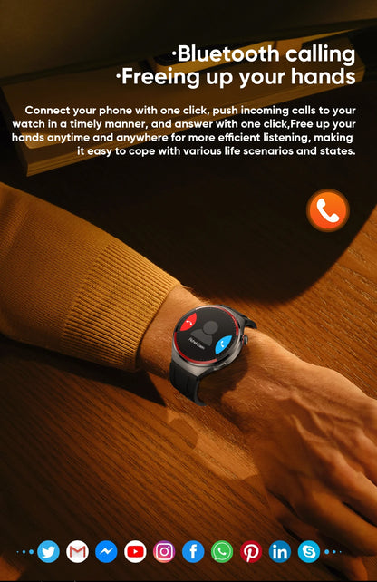 🔥 2024 AMOLED Smart Watch – 1.43" Full Touch Screen, Heart Rate & Blood Pressure Monitor, 21 Sports Modes, Waterproof Fitness Tracker 🚀