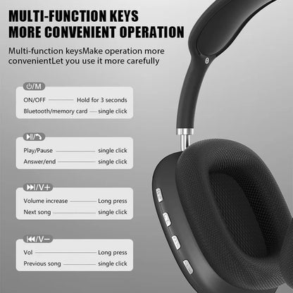 P9 Promax Wireless Bluetooth Headphones With Case Outdoor Sports Gaming Wireless Headsets with Mic Supports TF Card for Android