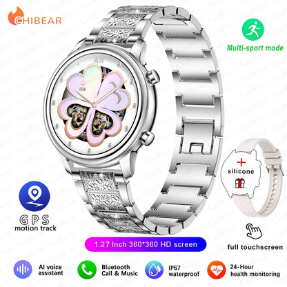 🔥 2024 New Xiaomi Women's Smart Watch – 1.27" Fashion Bracelet, Heart Rate Monitor, Custom Dial, Bluetooth Call & Health Tracker