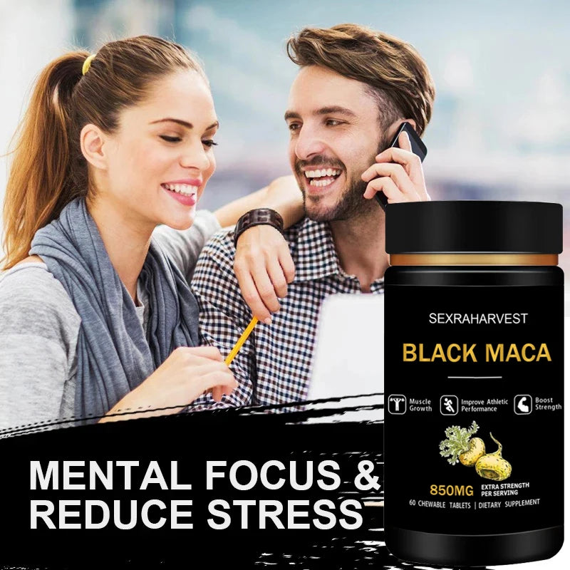 Powerful Black Maca Booster - Maca Root Capsules for Energy, Endurance, Muscle Mass & Health