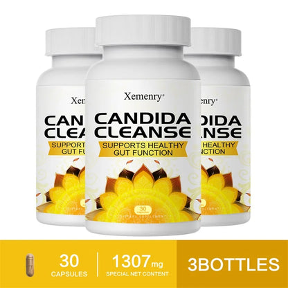 Candida Cleanse Capsules - Antioxidant Support for Intestinal Cleansing, Detoxification, Digestion & Metabolism