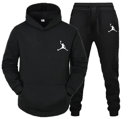 Men's Fleece Tracksuit Set - Warm Hoodie and Pants 2-Piece Sport Suit