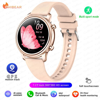 🔥 2024 New Xiaomi Women's Smart Watch – 1.27" Fashion Bracelet, Heart Rate Monitor, Custom Dial, Bluetooth Call & Health Tracker