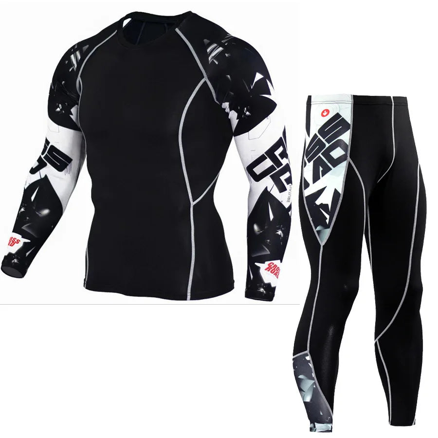 Men's Compression Sportswear Set - Gym Workout, Running, and Fitness Tracksuit