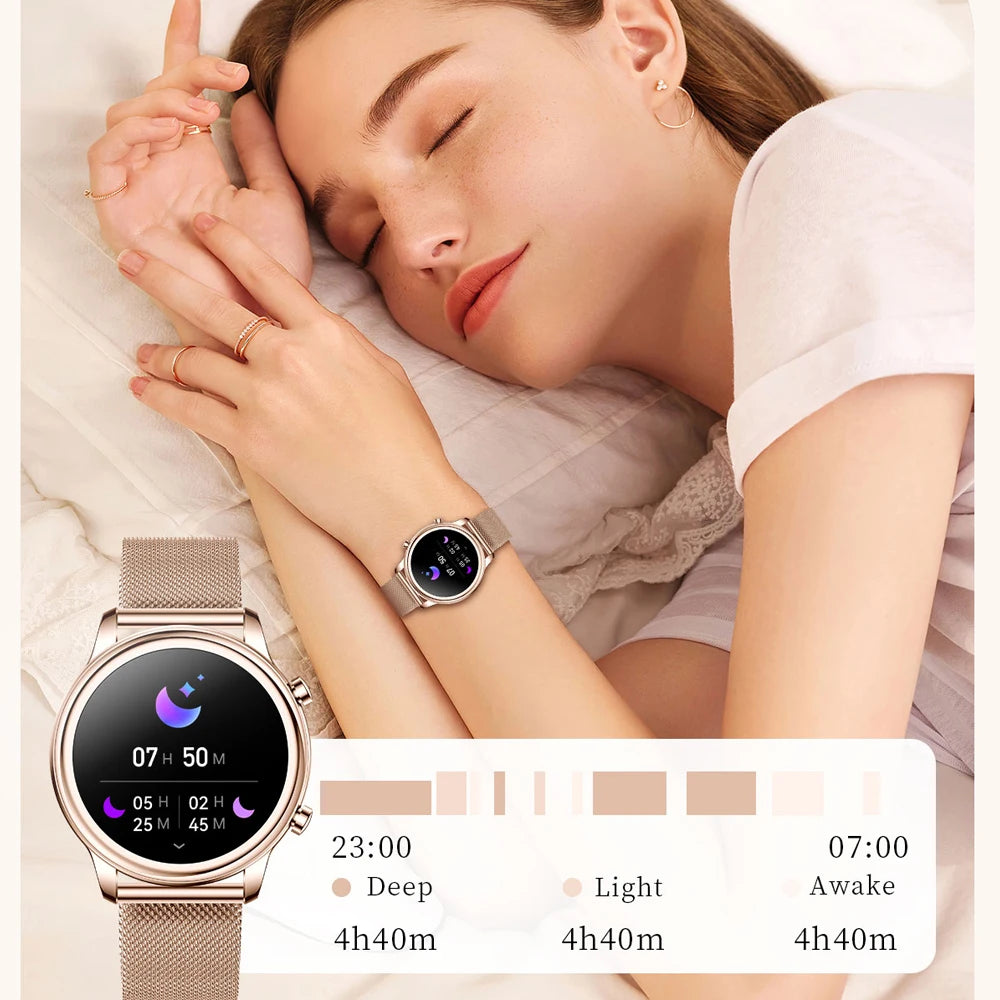 🔥 2024 New Xiaomi Women's Smart Watch – 1.27" Fashion Bracelet, Heart Rate Monitor, Custom Dial, Bluetooth Call & Health Tracker