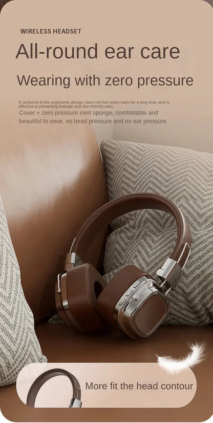 🔥 2025 New Retro On-Ear Wireless Bluetooth Headphones – DJ Stereo Sound, Bluetooth 5.3, Foldable Headset for Gamers & Music Lovers 🎧