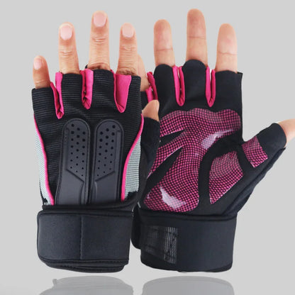 💪 Women & Men Strong Fitness Gym Gloves – Half-Finger Weightlifting Gloves for Dumbbell, CrossFit, Barbell & Training (S35)