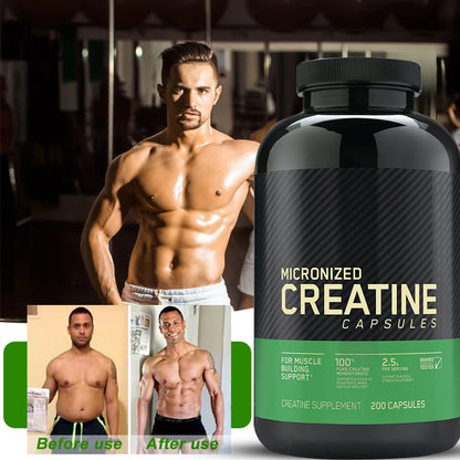 60 Pills Creatine Monohydrate Capsule for Exercise Fitness Muscle Growt Strength ment Health Food