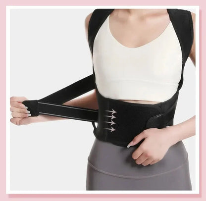 Adjustable Gym Lumbar Belt & Posture Corrector – Shoulder Brace & Back Straightener for Men & Women