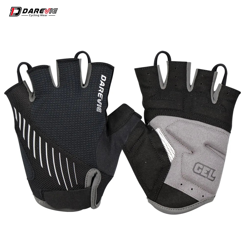 🚴‍♂️ DAREVIE MTB Cycling Gloves – Half-Finger, Gel-Padded, Shockproof, Breathable Bike Gloves (Taiwan Imported)