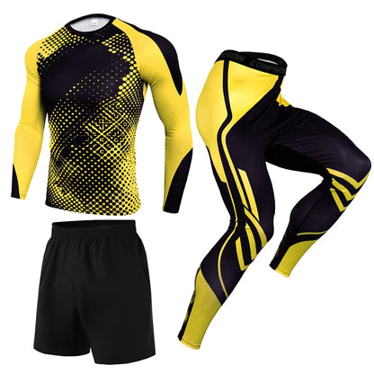 Men's Compression Sportswear Set - Gym Workout, Running, and Fitness Tracksuit