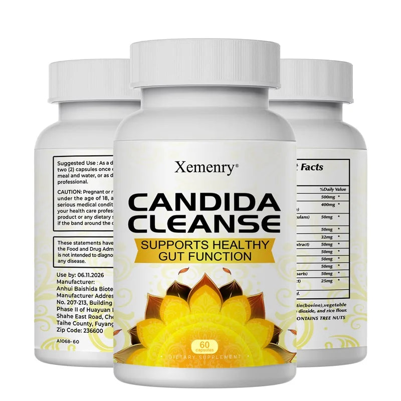 Candida Cleanse Capsules - Antioxidant Support for Intestinal Cleansing, Detoxification, Digestion & Metabolism