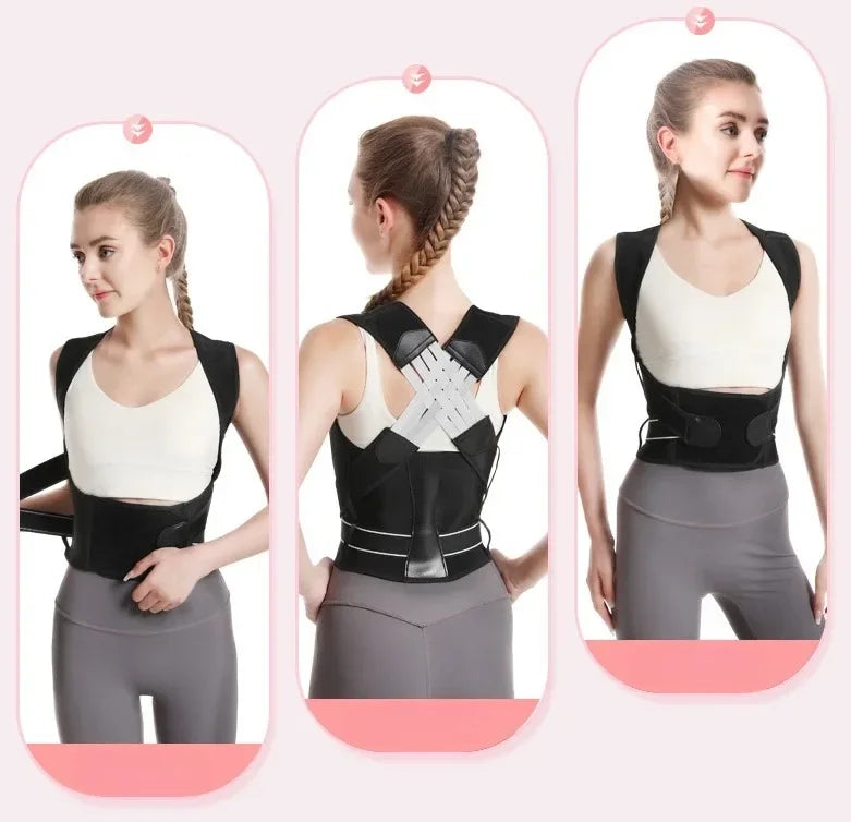 Adjustable Gym Lumbar Belt & Posture Corrector – Shoulder Brace & Back Straightener for Men & Women