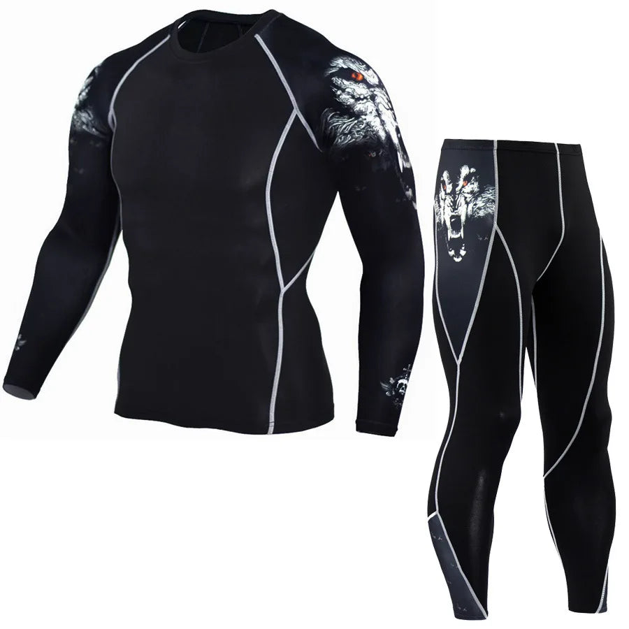 Men's Compression Sportswear Set - Gym Workout, Running, and Fitness Tracksuit