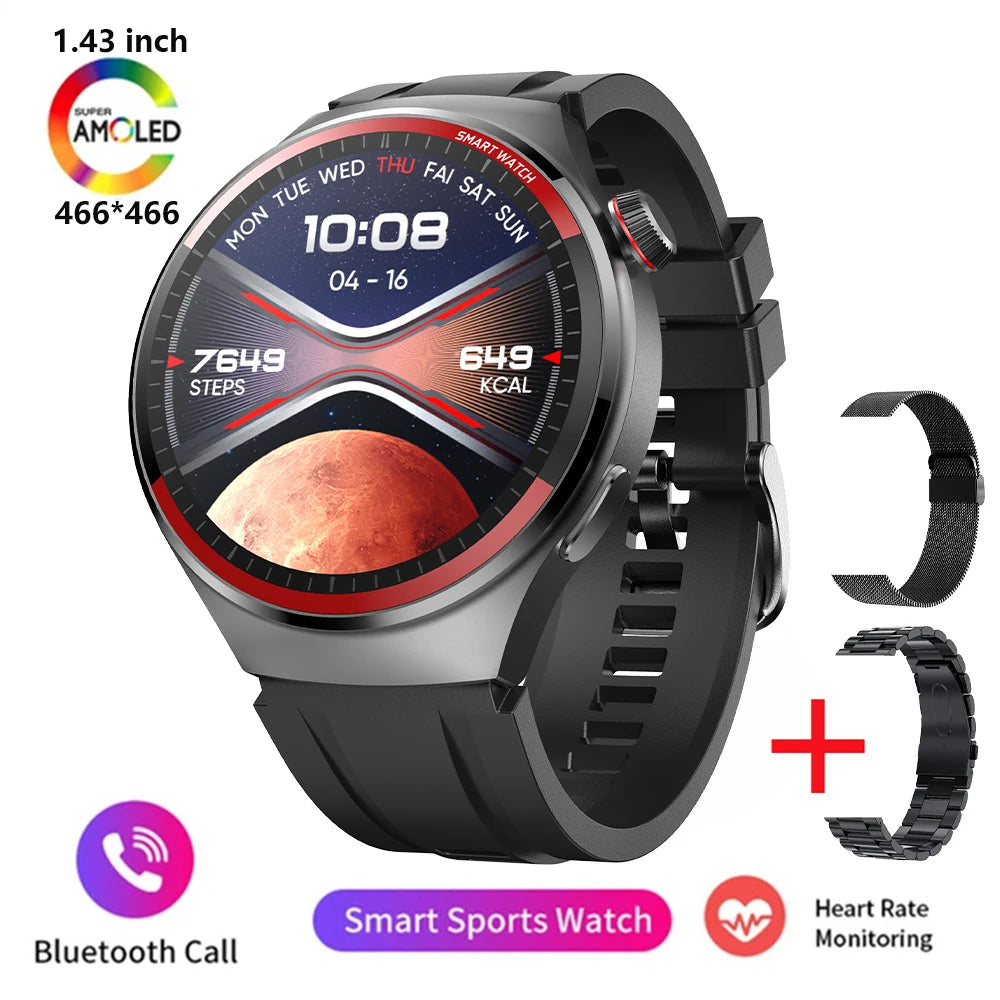 🔥 2024 AMOLED Smart Watch – 1.43" Full Touch Screen, Heart Rate & Blood Pressure Monitor, 21 Sports Modes, Waterproof Fitness Tracker 🚀