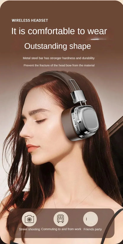 🔥 2025 New Retro On-Ear Wireless Bluetooth Headphones – DJ Stereo Sound, Bluetooth 5.3, Foldable Headset for Gamers & Music Lovers 🎧