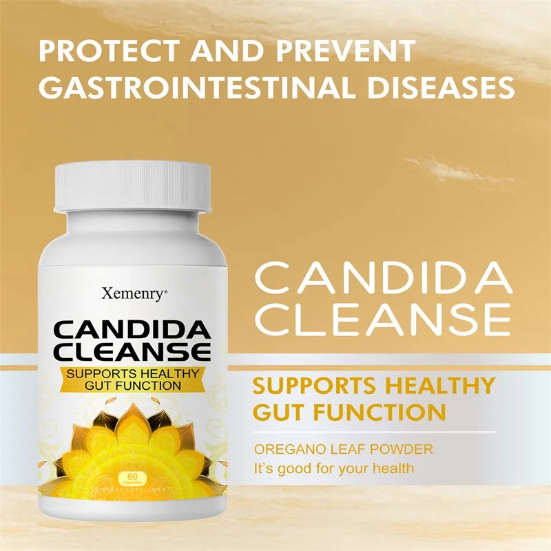 Candida Cleanse Capsules - Antioxidant Support for Intestinal Cleansing, Detoxification, Digestion & Metabolism