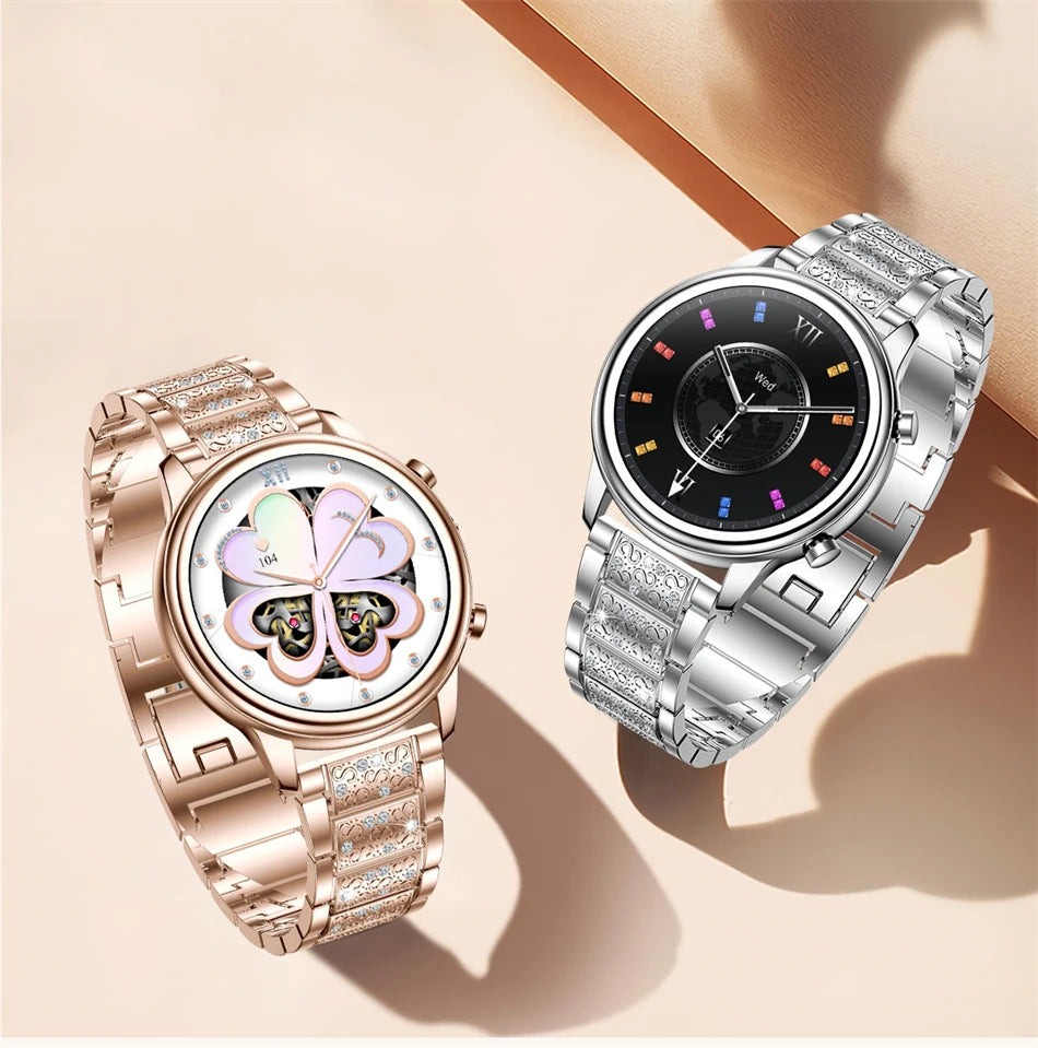 🔥 2024 New Xiaomi Women's Smart Watch – 1.27" Fashion Bracelet, Heart Rate Monitor, Custom Dial, Bluetooth Call & Health Tracker