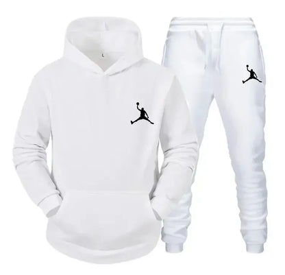 Men's Fleece Tracksuit Set - Warm Hoodie and Pants 2-Piece Sport Suit