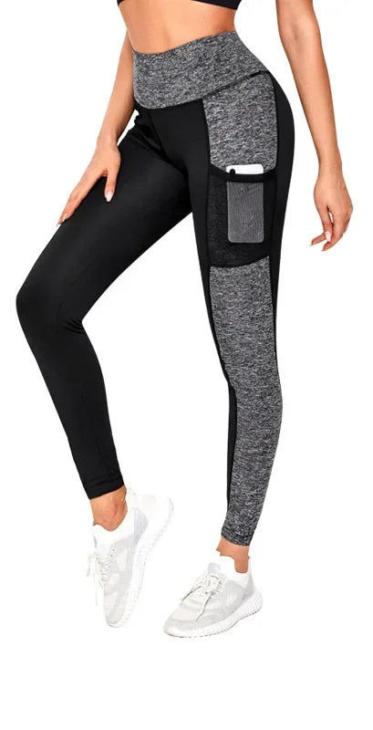 🏋️‍♀️ Women’s Gym Leggings – Pocketed Yoga Pants, Stretchy Fitness Running Tights, Plus-Size Sportswear