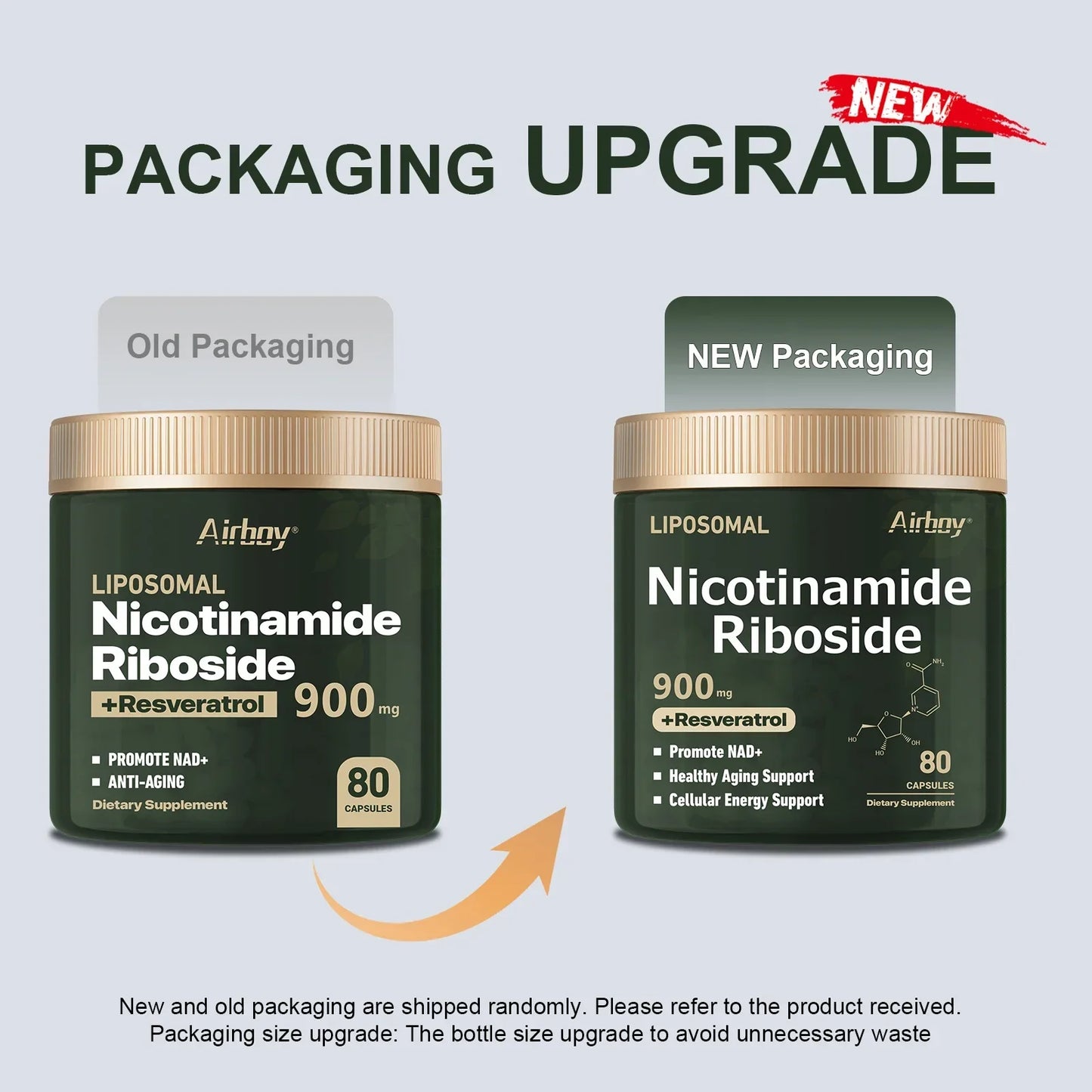 NAD+ Supplement - Liposomal Nicotinamide Riboside 900mg with Resveratrol for Nerve Protection, Anti-Aging, and Vascular Health