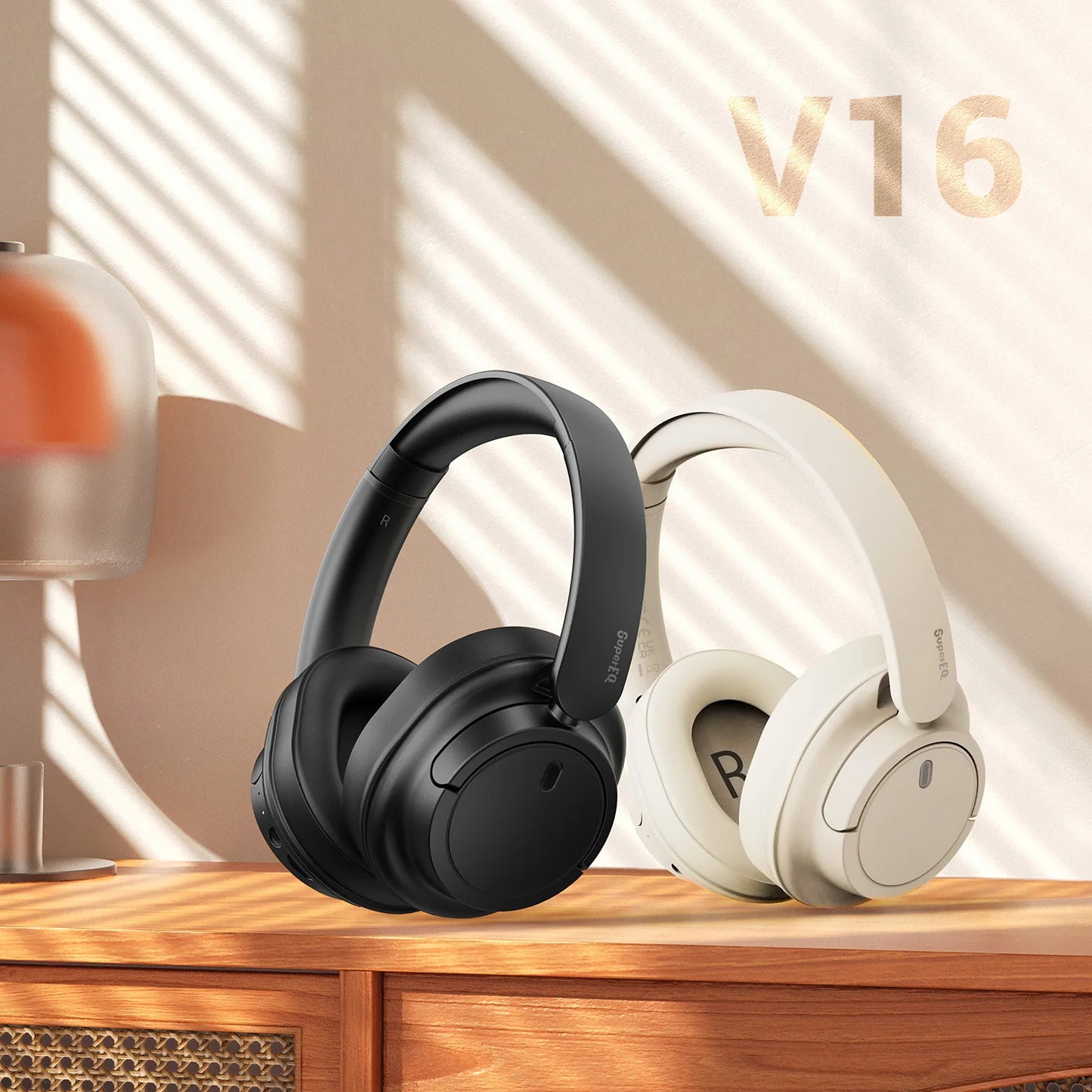 OneOdio SuperEQ V16 Wireless Bluetooth 5.3 Headphones – 40mm Driver, 90Hrs Playtime, Over-Ear Hi-Fi Sound Headset