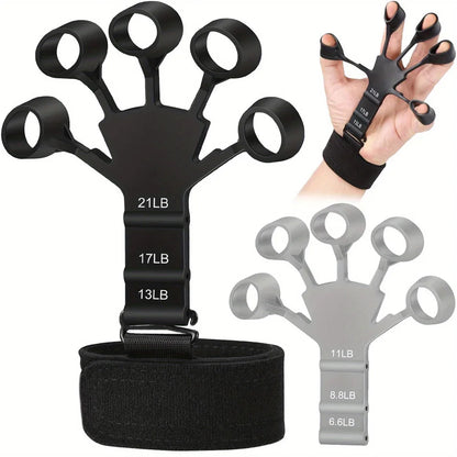 💪 Finger Training Exercise Stretcher – Adjustable Hand Grips Strengthener, Resistance Band Trainer, Hand Brush Expander for Strength and Flexibility