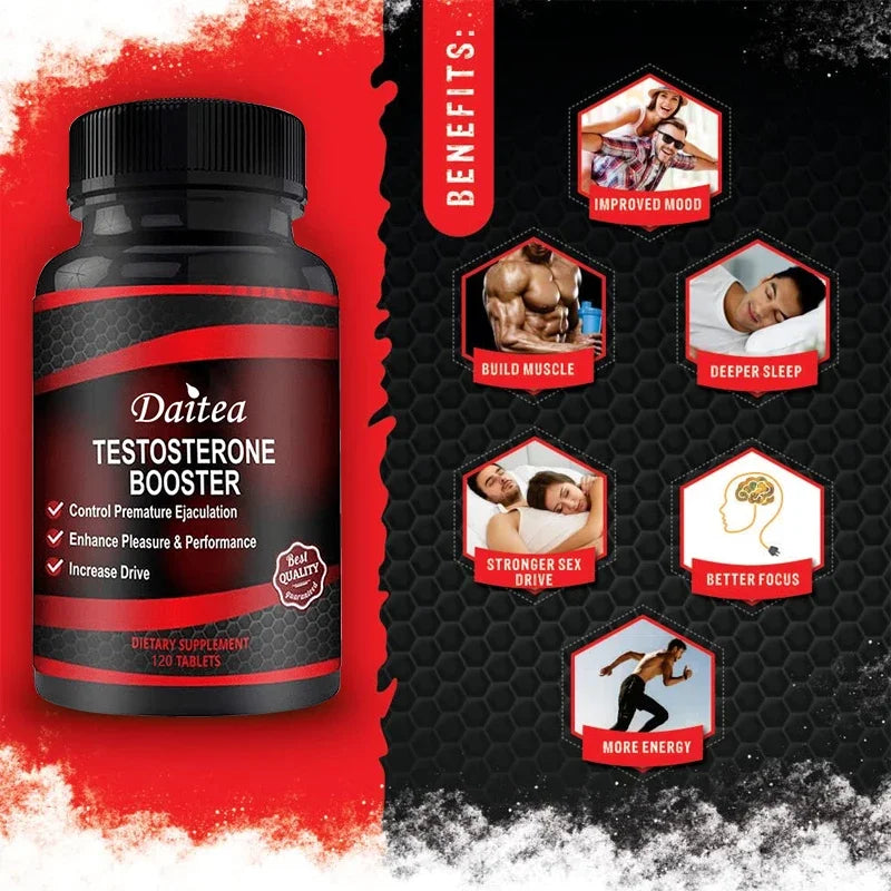 Strongest Testosterone Booster - Enhance Strength, Stamina, and Energy for Muscle Growth and Performance