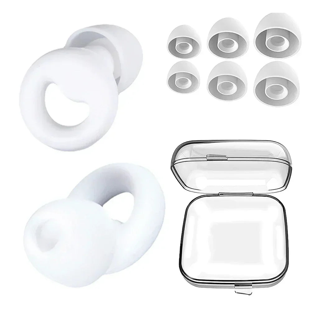 Anti-Noise Silicone Earplugs for Sleep and Swimming – Noise Reduction, Soundproof, Waterproof, Soft Ear Protection