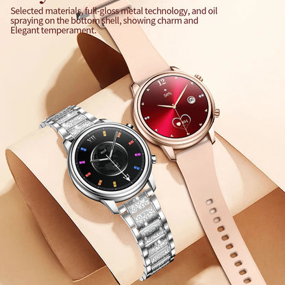 🔥 2024 New Xiaomi Women's Smart Watch – 1.27" Fashion Bracelet, Heart Rate Monitor, Custom Dial, Bluetooth Call & Health Tracker