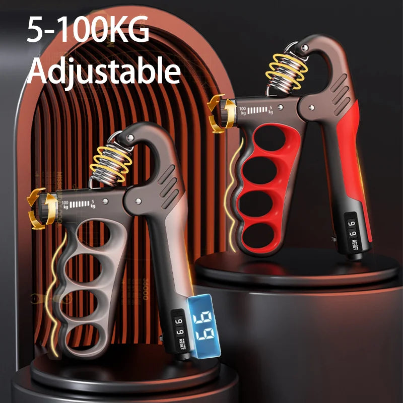 "5-100kg Adjustable Hand Grip Strengthener - Ultimate Wrist & Forearm Trainer for Muscle Recovery, Fitness, and Power Grip | Ideal for Athletes, Gym, and Home Workouts"