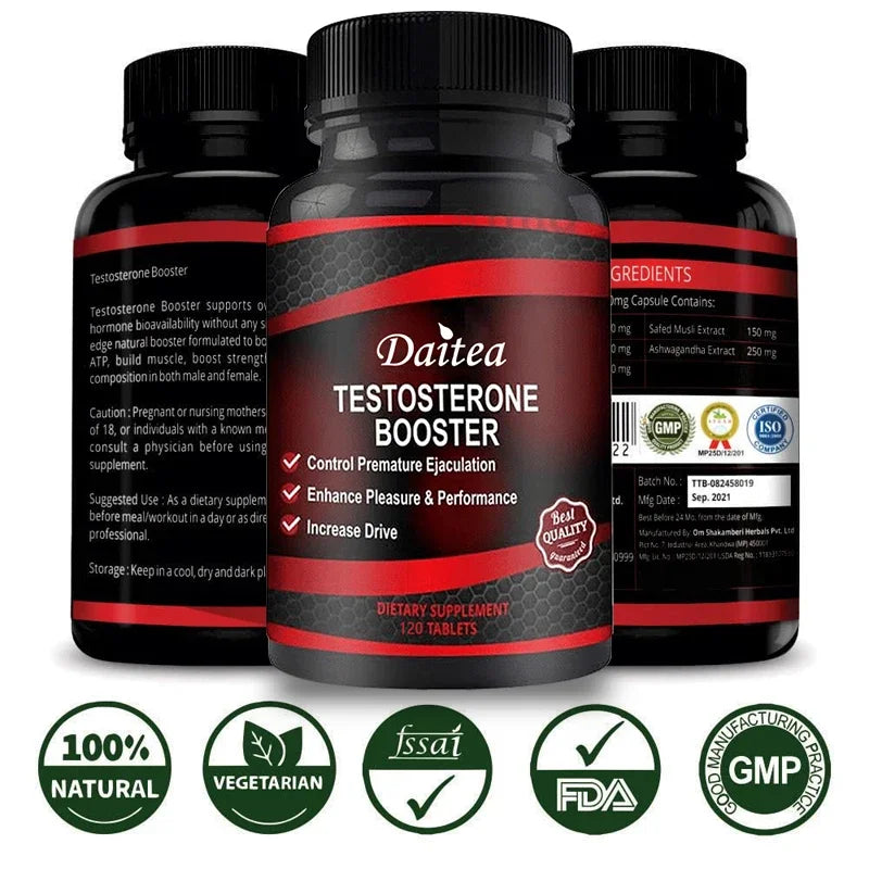 Strongest Testosterone Booster - Enhance Strength, Stamina, and Energy for Muscle Growth and Performance