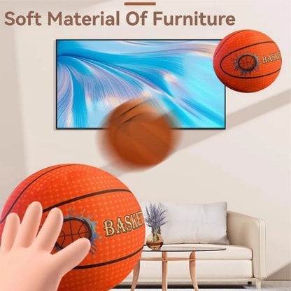 Silent Airless Basketball – Upgraded Foam Ball for Quiet Bounce, Dunk Training & Indoor Play