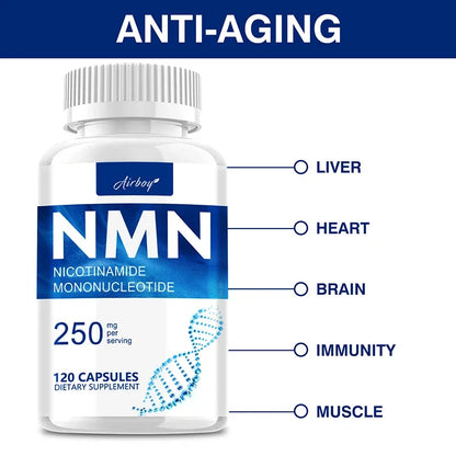 NMN Nicotinamide Mononucleotide - Supports Cell Repair, Reduces Wrinkles, and Enhances Skin Elasticity