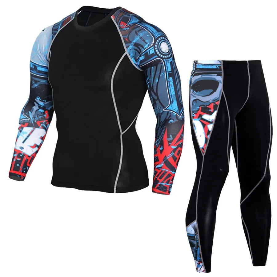 Men's Compression Sportswear Set - Gym Workout, Running, and Fitness Tracksuit