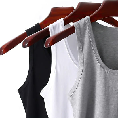 👕 3PCS Men's Cotton Tank Tops – Breathable Sleeveless Undershirts for Summer, Fitness & Everyday Wear