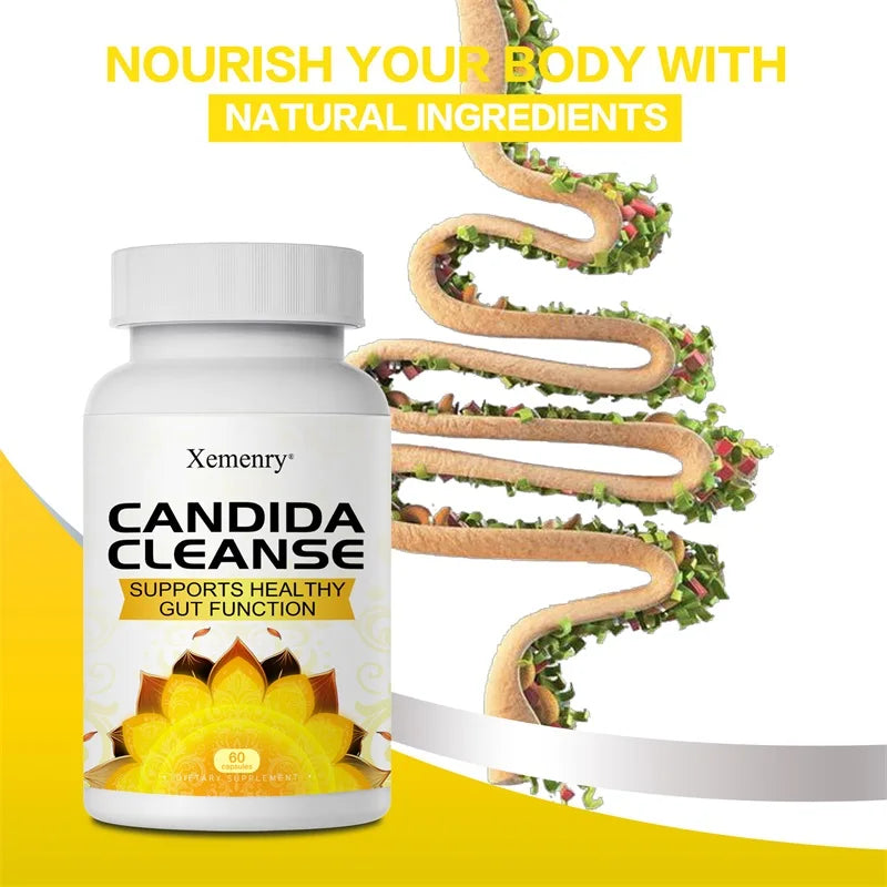 Candida Cleanse Capsules - Antioxidant Support for Intestinal Cleansing, Detoxification, Digestion & Metabolism