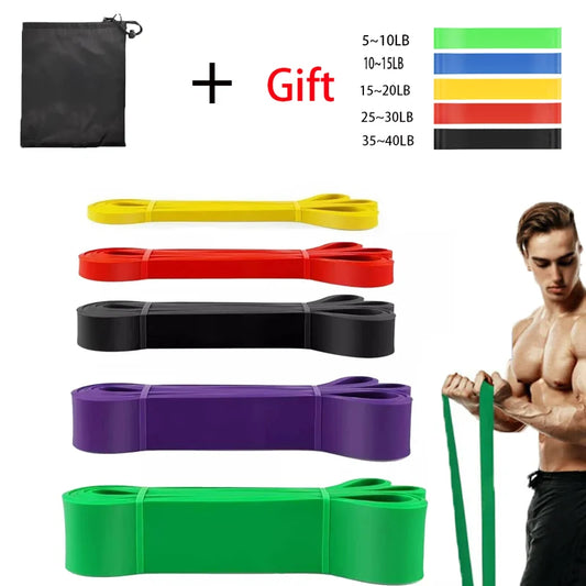 💪 Resistance Bands Exercise Set – Elastic Bands for Home Pilates, Gym Training, Power Pull-Up Assist, Bodybuilding Accessories