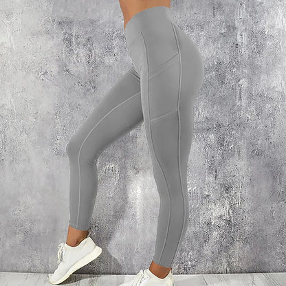 🏋️‍♀️ Women’s Gym Leggings – Pocketed Yoga Pants, Stretchy Fitness Running Tights, Plus-Size Sportswear